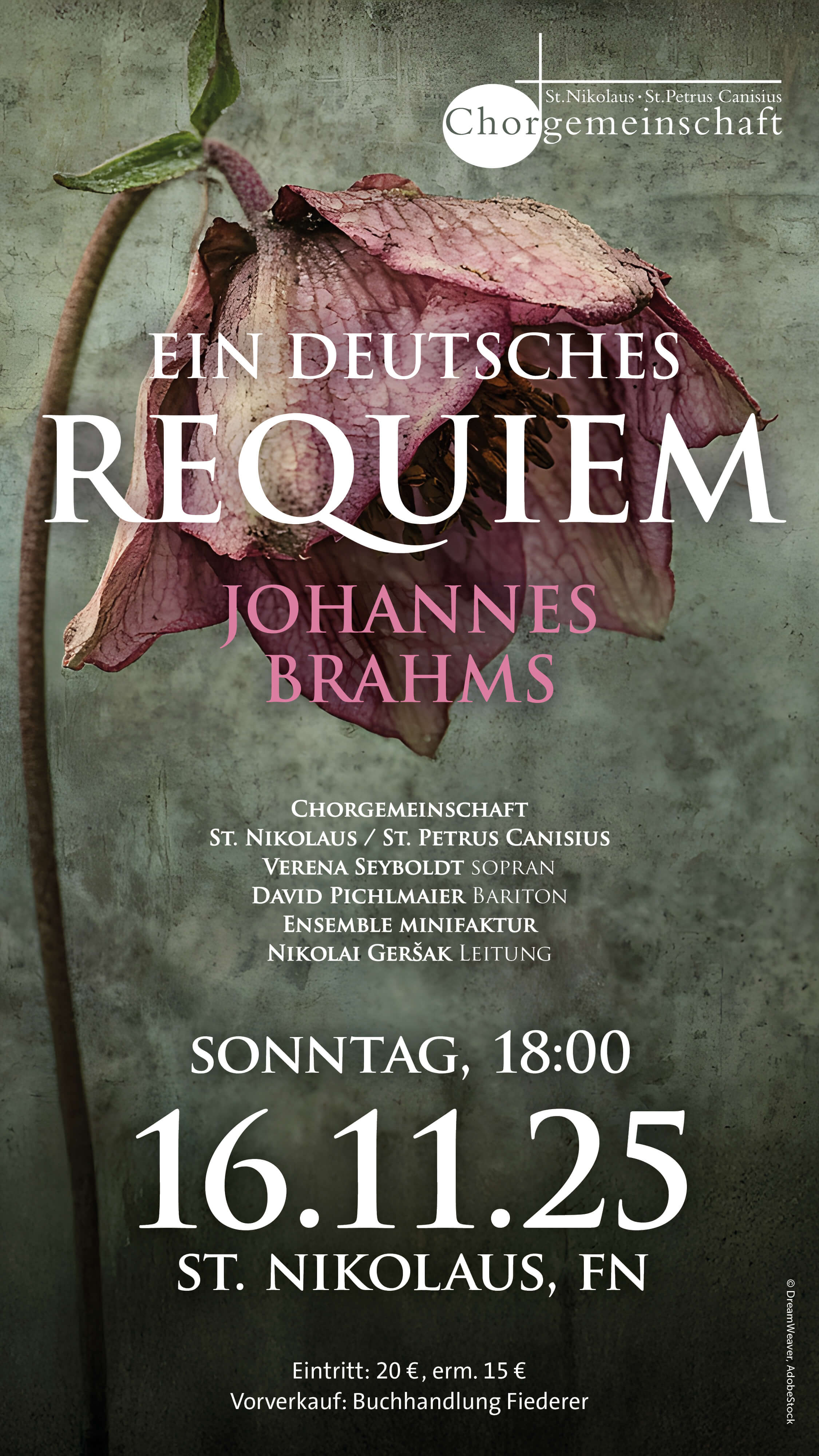 Plakat mit Konzertankündigung