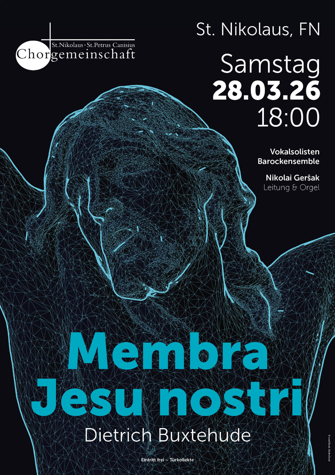 Plakat mit Konzertankündigung